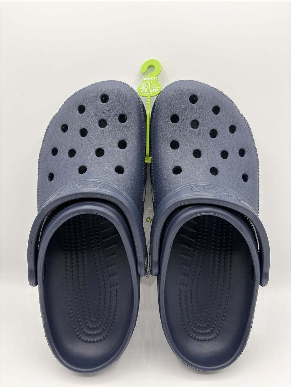Crocs Men's Classic Clog Authentic Shoe Style 10001 Sz US 9 Navy Blue NWT